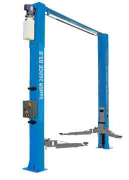 Bestlift 240GEM B4.3 Podnośnik 2-kolumnowy elektrohydrauliczny, łamane ramiona typu M, udźwig 4T, łączony górą na wys. 4,3m